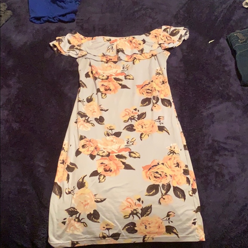 Skin tight floral church dress